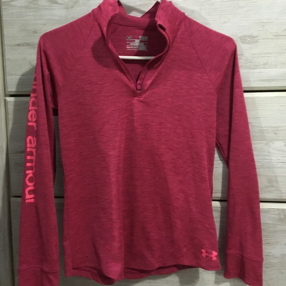 Pink quarter zip up Under Armour